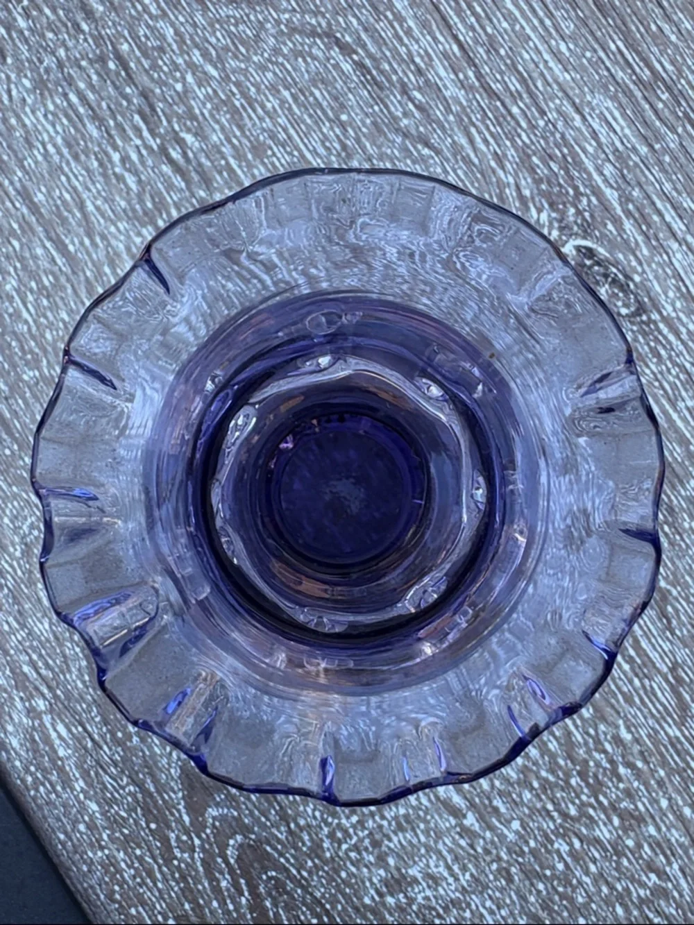 Handblown Ruffled Glass Vase